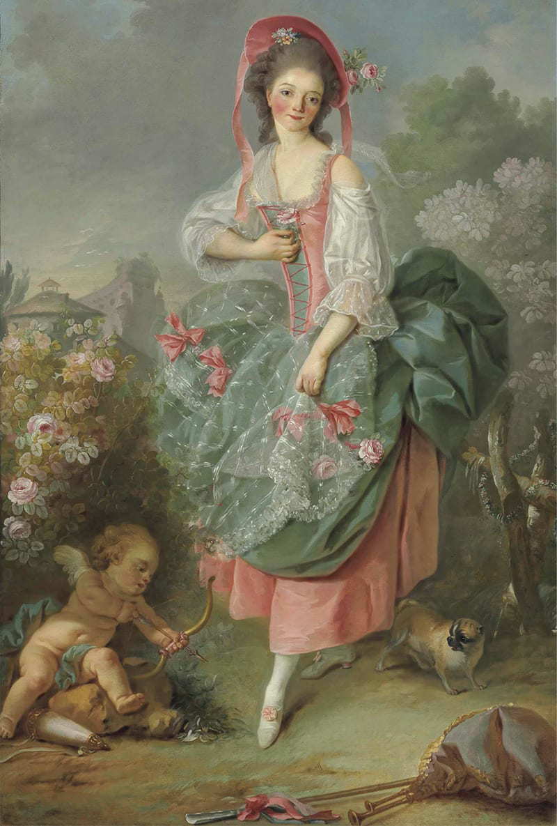 Portrait of Mademoiselle Guimard as Terpsichore, David, 1773-1775, via Christie's