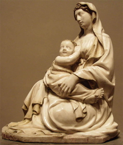 sculpture of the madonna of humility