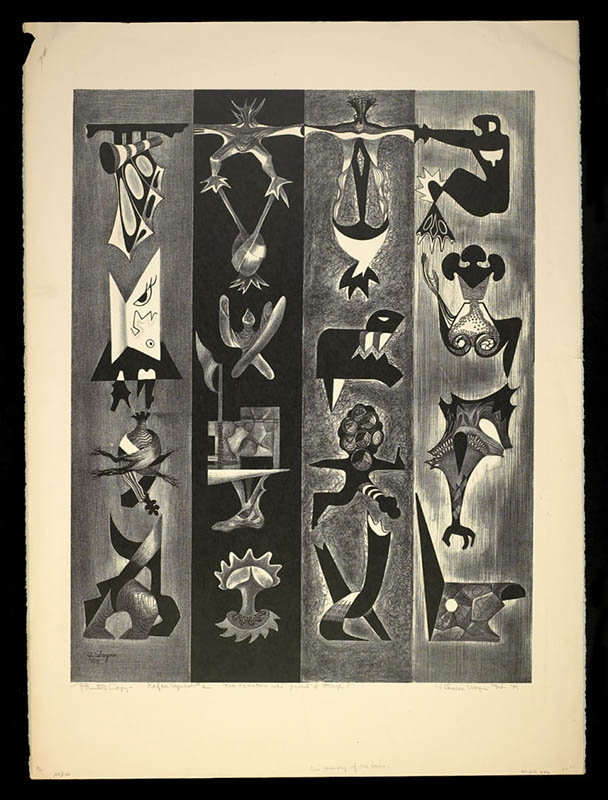  Art inspired by Kafka's writings: ‘Kafka Symbols #2’ by American lithographer Lynton R. Kistler, via The Smithsonian