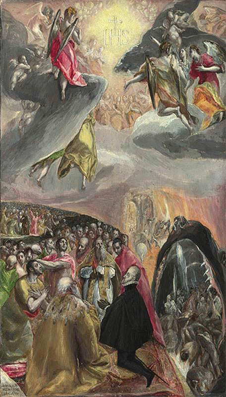 The Adoration of the Name of Jesus, El Greco, ca. 1578, via The National Gallery