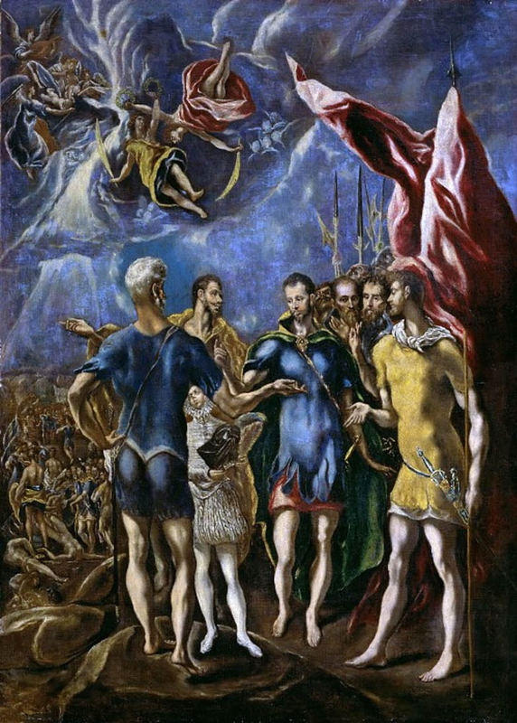 The Martyrdom of St Maurice, El Greco, 1580-2, via Gallerix