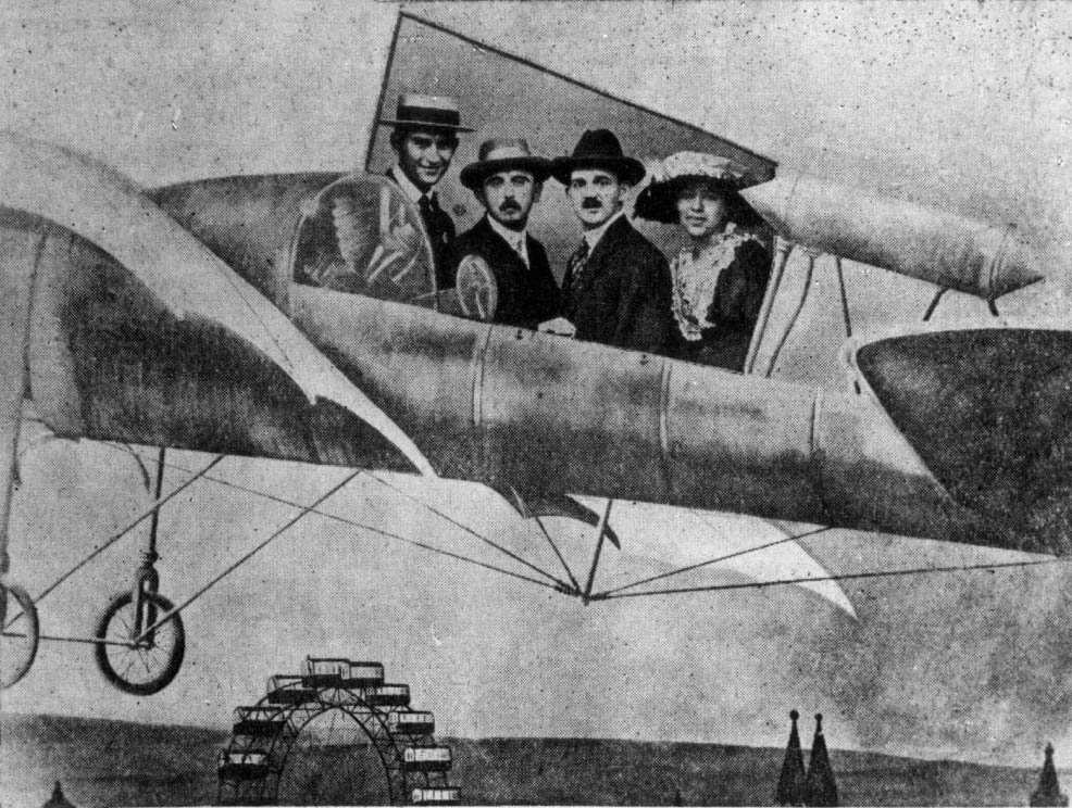 An image of Kafka with Albert Ehrenstein, Otto Pick and Lise Weltch at the Prater leisure park in Vienna in 1913, via the Kafka Museum