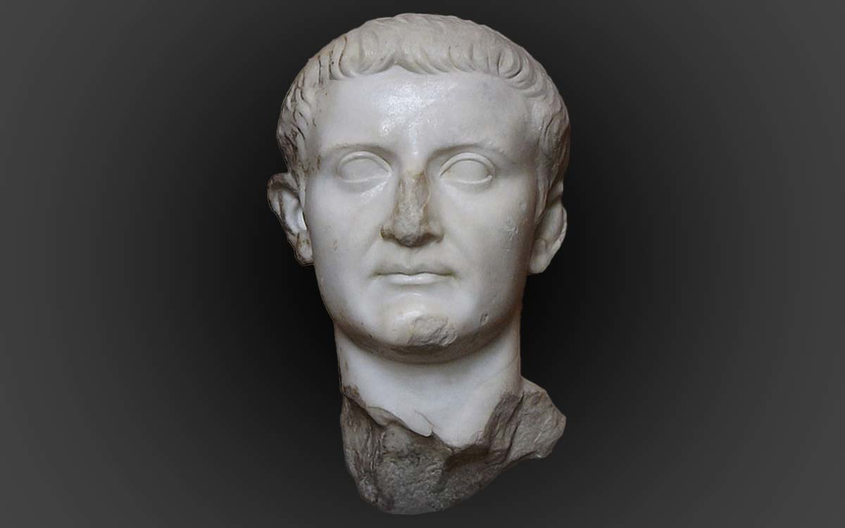 Roman Emperor Tiberius, ancient sculpture in the Louvre, Paris