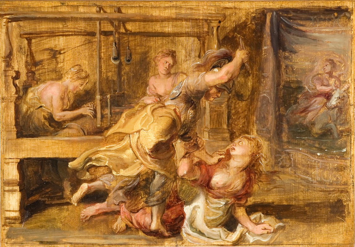 rubens-peter-paul-arachne-pallas-painting