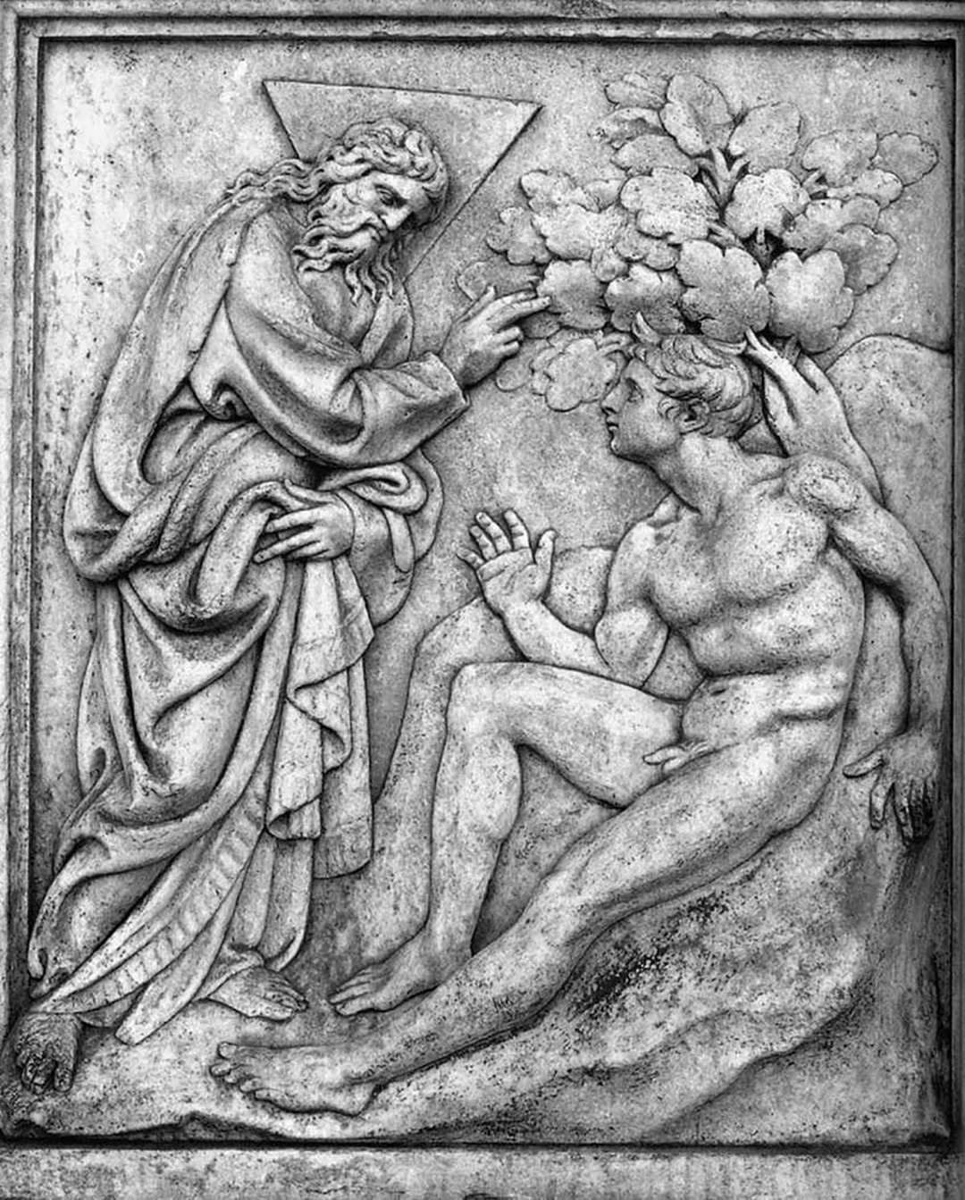 relief of the creation of adam