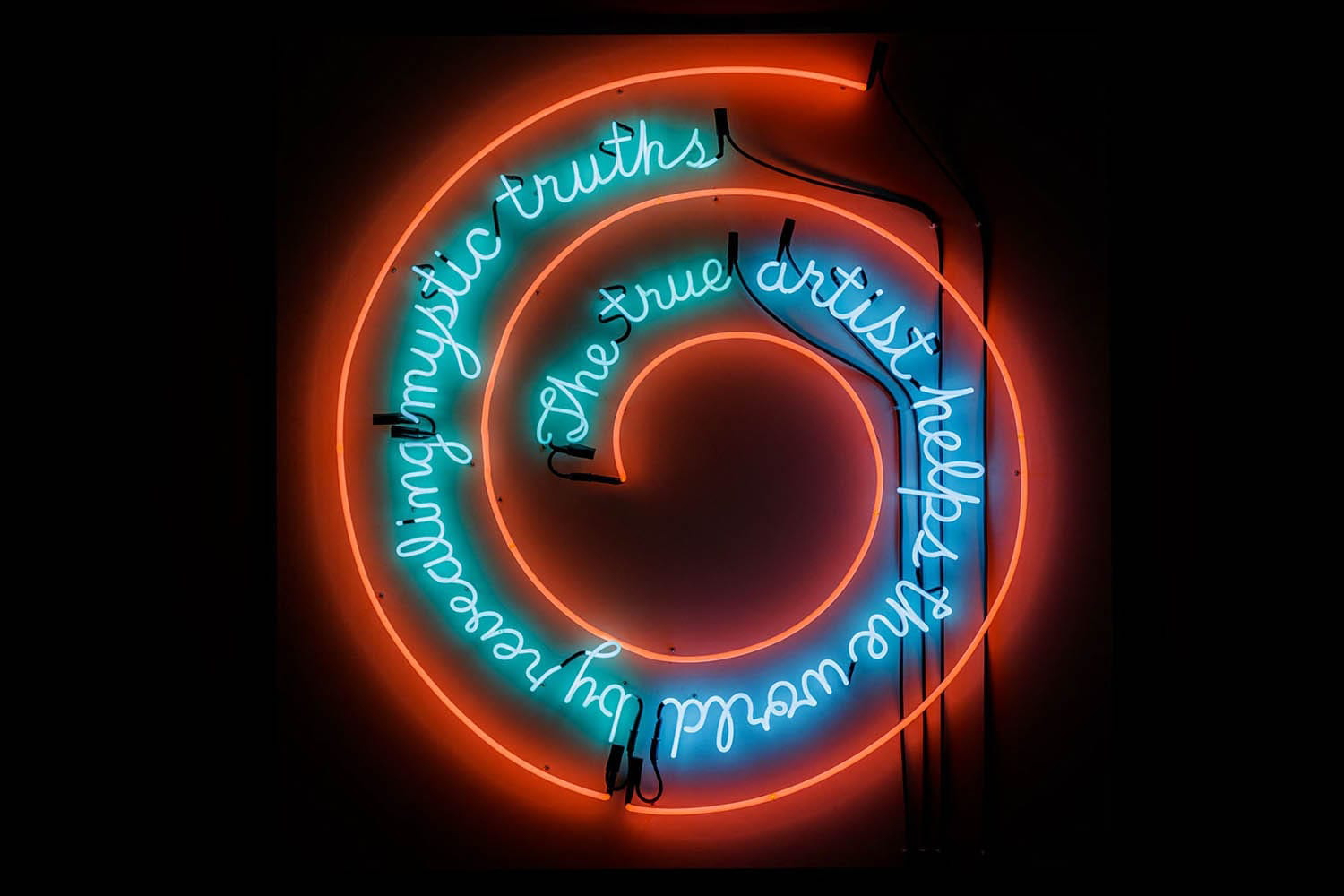 spiral bruce nauman neon light