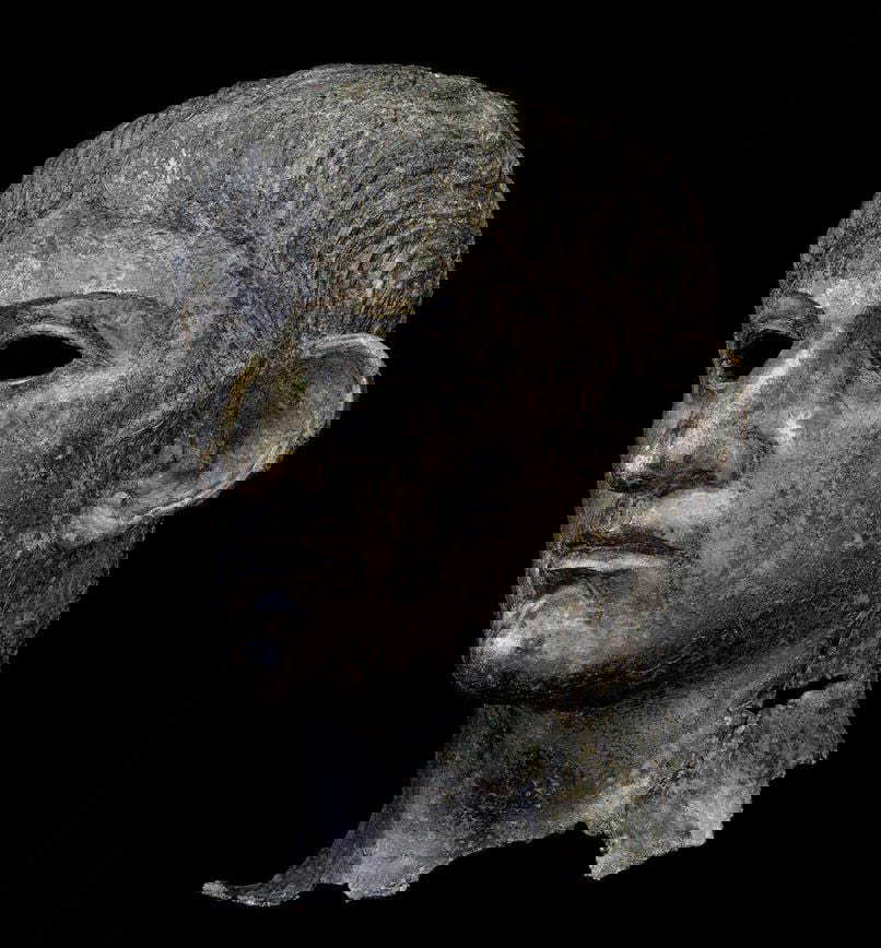 A copper bust of Emperor Claudius