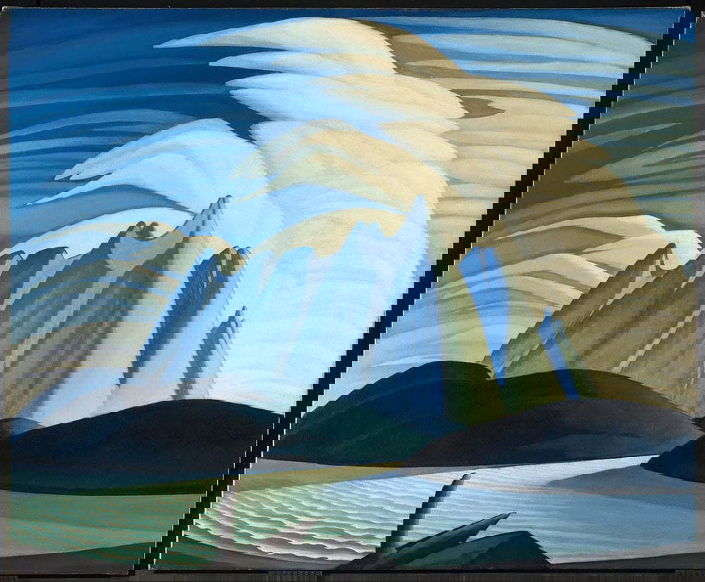 lake mountains painting lawren harris