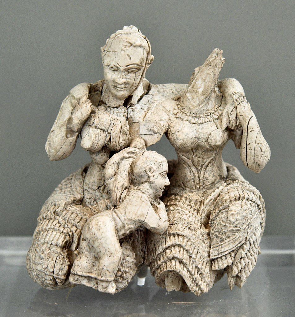 Ivory Triad, Mycenean Greece, c. 15th-14th century BCE. Source: National Archaeological Museum of Athens