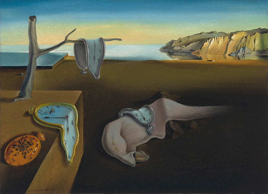 The Persistence of Memory by Salvador Dalí, 1931, Surrealism art