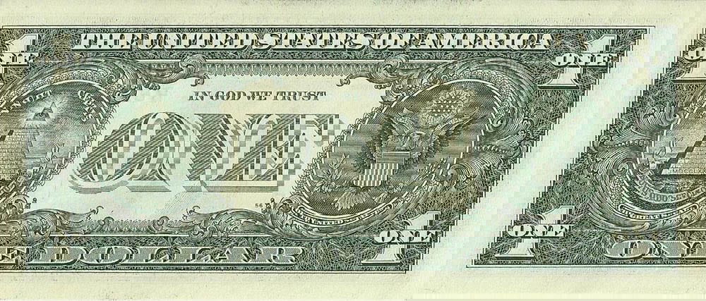 US one dollar bill great seal
