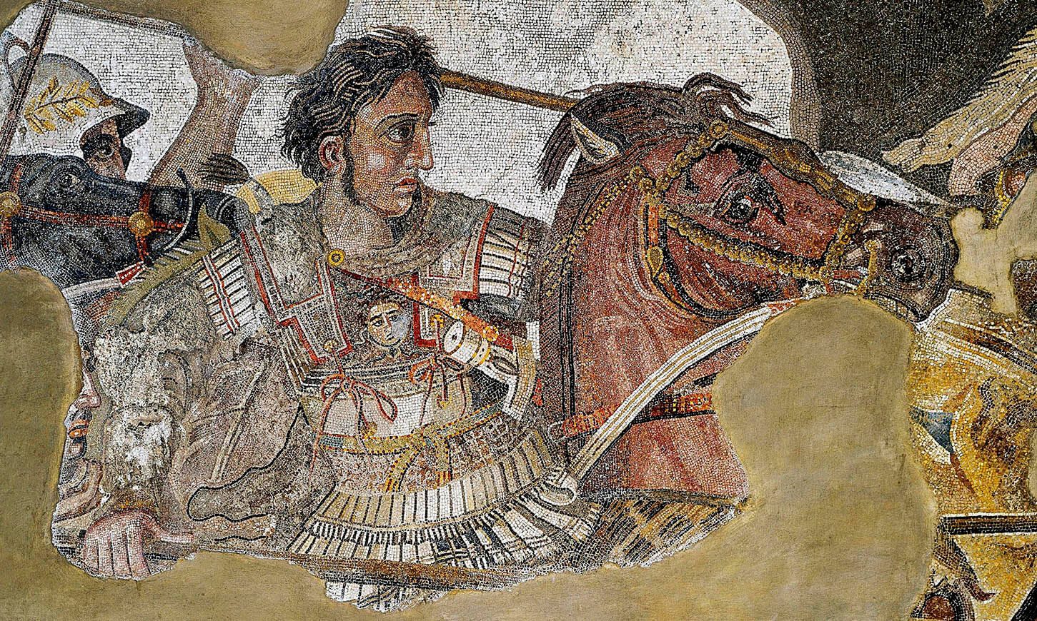 Detail showing Alexander from The Alexander Mosaic