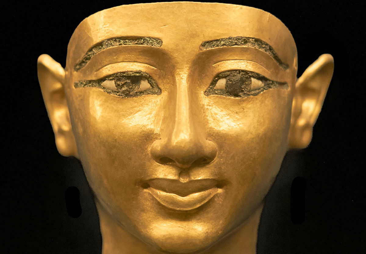 Egyptian Gold Mummy mask of General Undjebauendjed