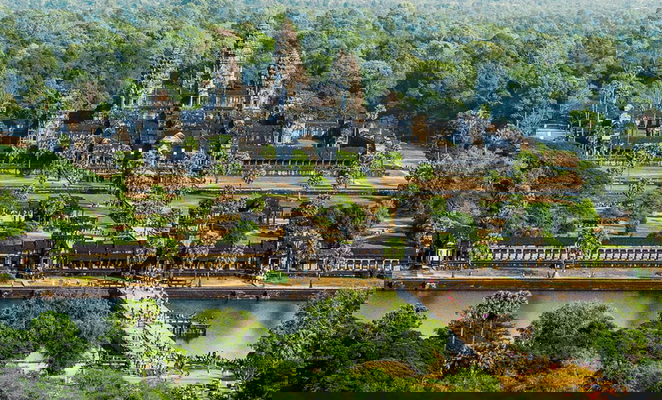 Bird Eye View Of Angkor Wat 