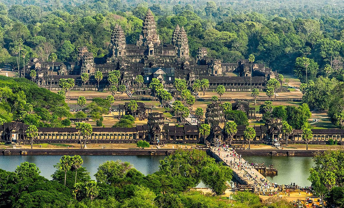 Bird Eye View Of Angkor Wat 