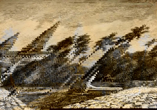 Angkor Wat, drawing by Henri Mouhot