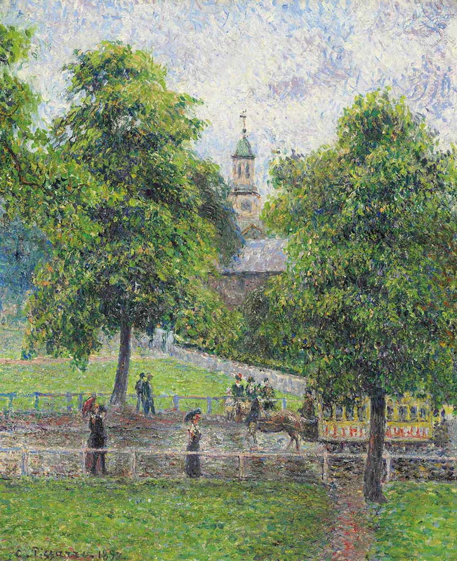 Saint Anne's Church à Kew by Camille Pissarro, painting