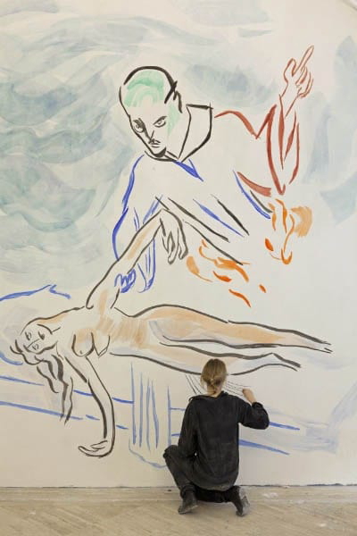 Camille Henrot working