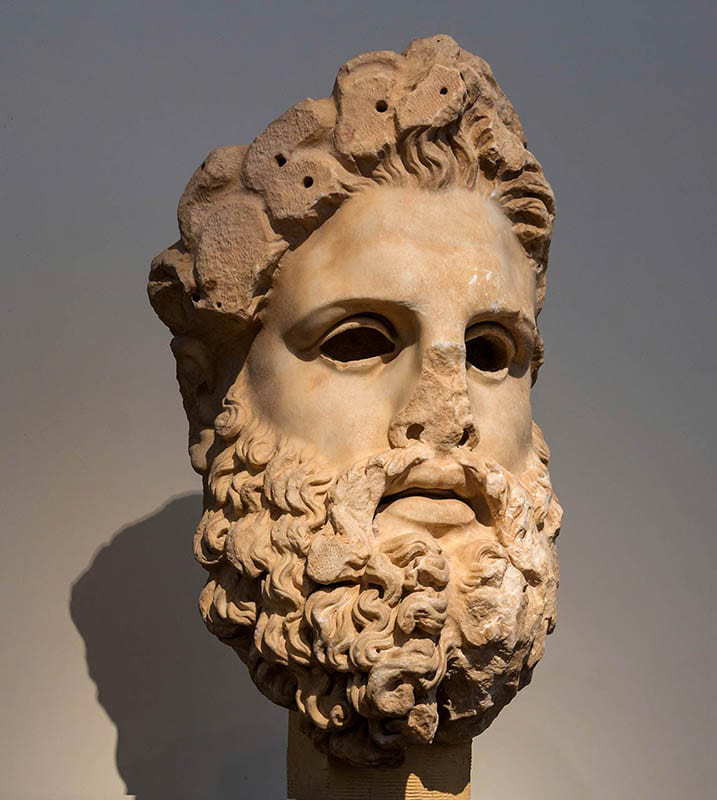 Colossal head of Zeus