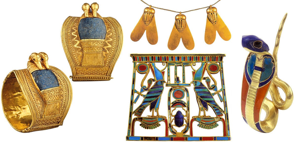 Ancient Egyptian gold jewelry
