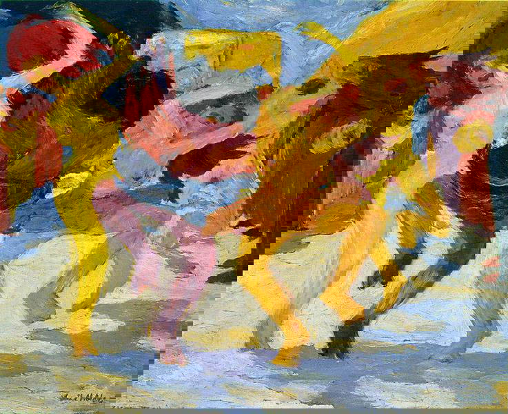Dance Around the Golden Calf by Emil Nolde, 1910, Staatsgalerie Moderner Kunst, Munich