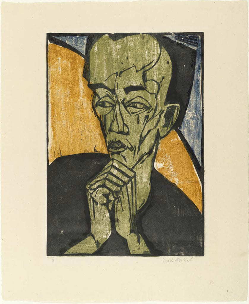 Portrait of a Man by Erich Heckel, 1919, MoMA