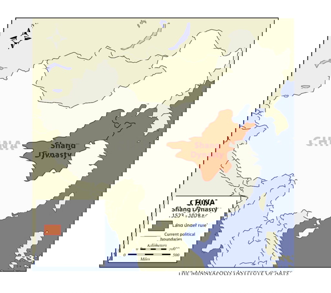 Geographic extent of the Shang Dynasty