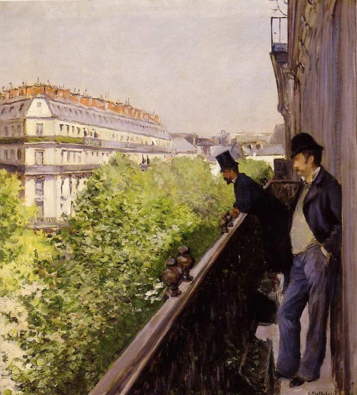 A Balcony, Boulevard Haussmann painting