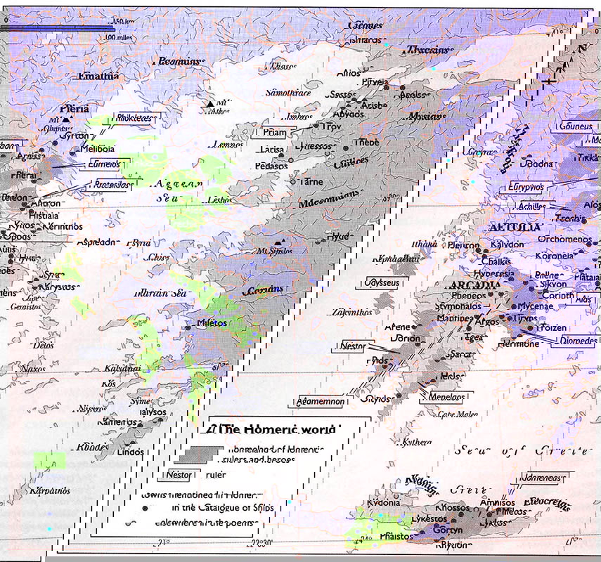 Map of the Homeric world, via Columbia University