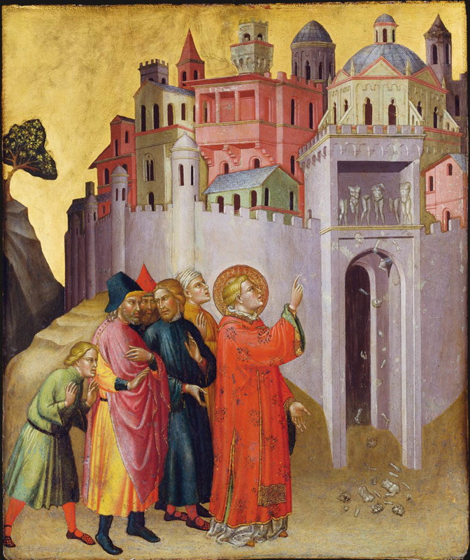 Destruction of the Pagan Idols from Seven Scenes from the Legend of St. Stephen, Martino di Bartolomeo, 14th century