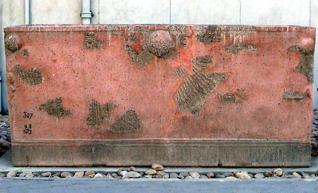 Reconstructed Sarcophagus of Akhenaten, discovered in pieces in the Royal Tomb at Tell el-Amarna