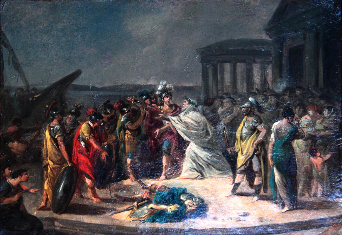 painting trojan war hero idomeneus