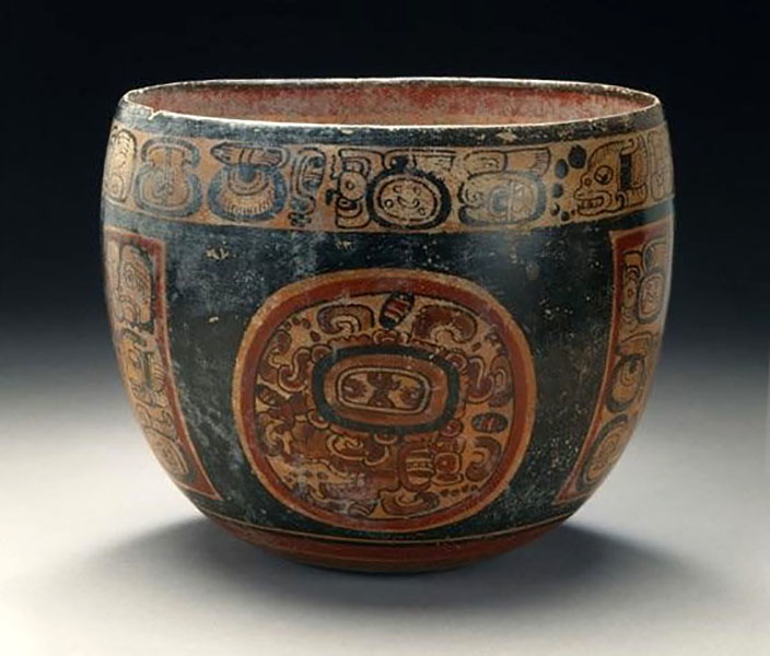 Drinking Cup for Cacao, Guatemala or Mexico, Maya, 550–700, Los Angeles County Museum of Art, Museum Acquisition Fund, image © Museum Associates/LACMA