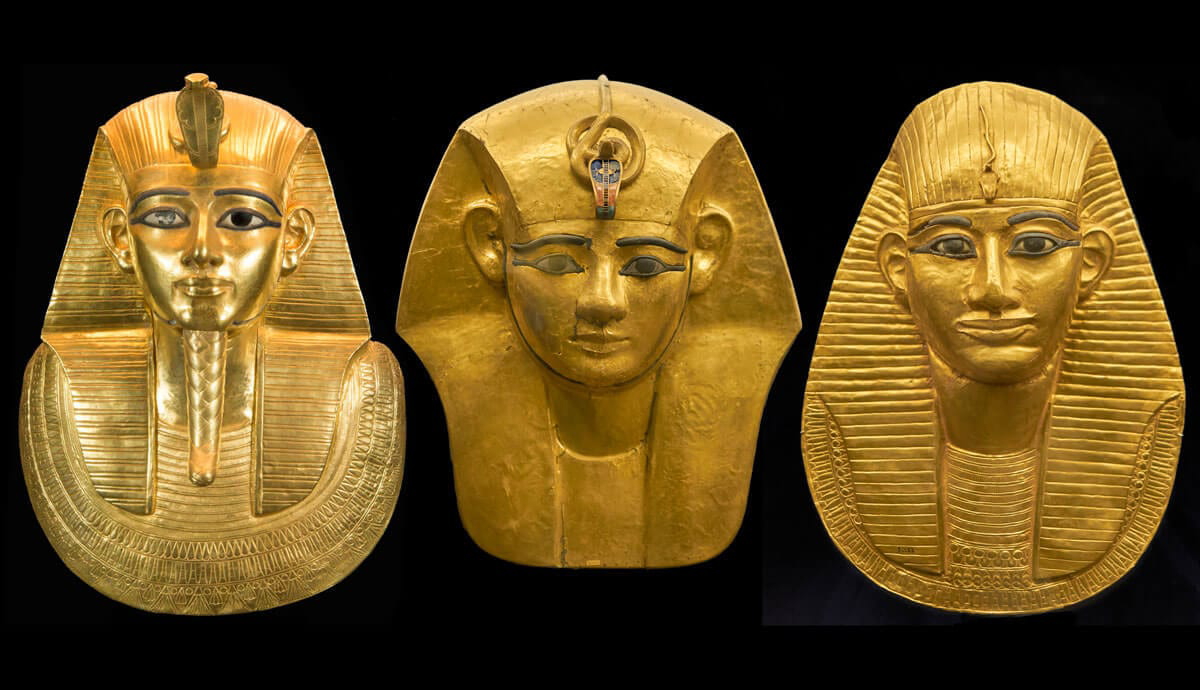Gold Treasure of Tanis Pharaohs masks Pharaohs Tanis intact Royal tombs