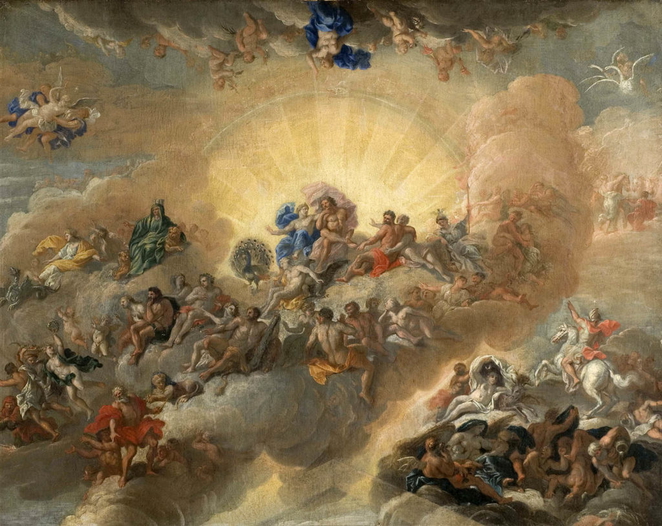 The Gods on Mount Olympus painting