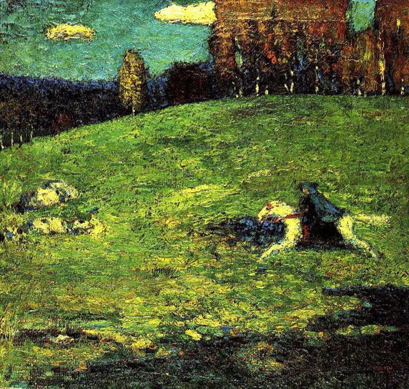 The Blue Rider by Wassily Kandinsky, 1903, WikiArt (private collection)