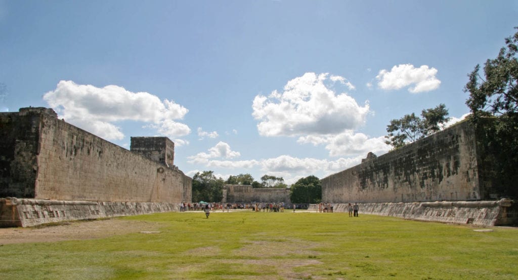 Largest ball court in Mesoamerica, Chichen Itza, Yucatán, Mexico. Source: Wikimedia Commons