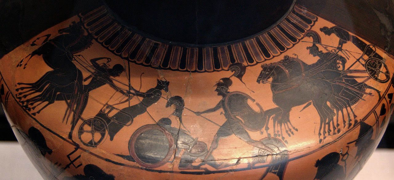 black figure amphora antimenes euryplus