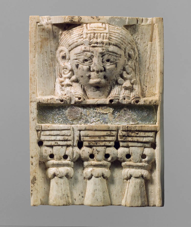ancient egyptian ivory furniture plaque