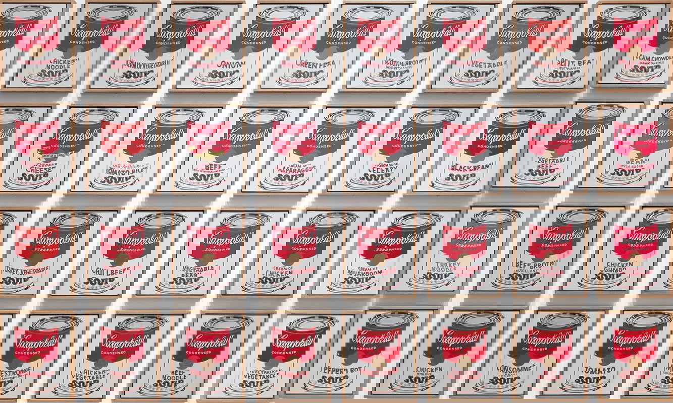 andy warhol campbells soup pop art paintings
