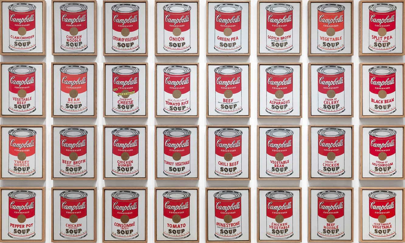 andy warhol campbells soup pop art paintings