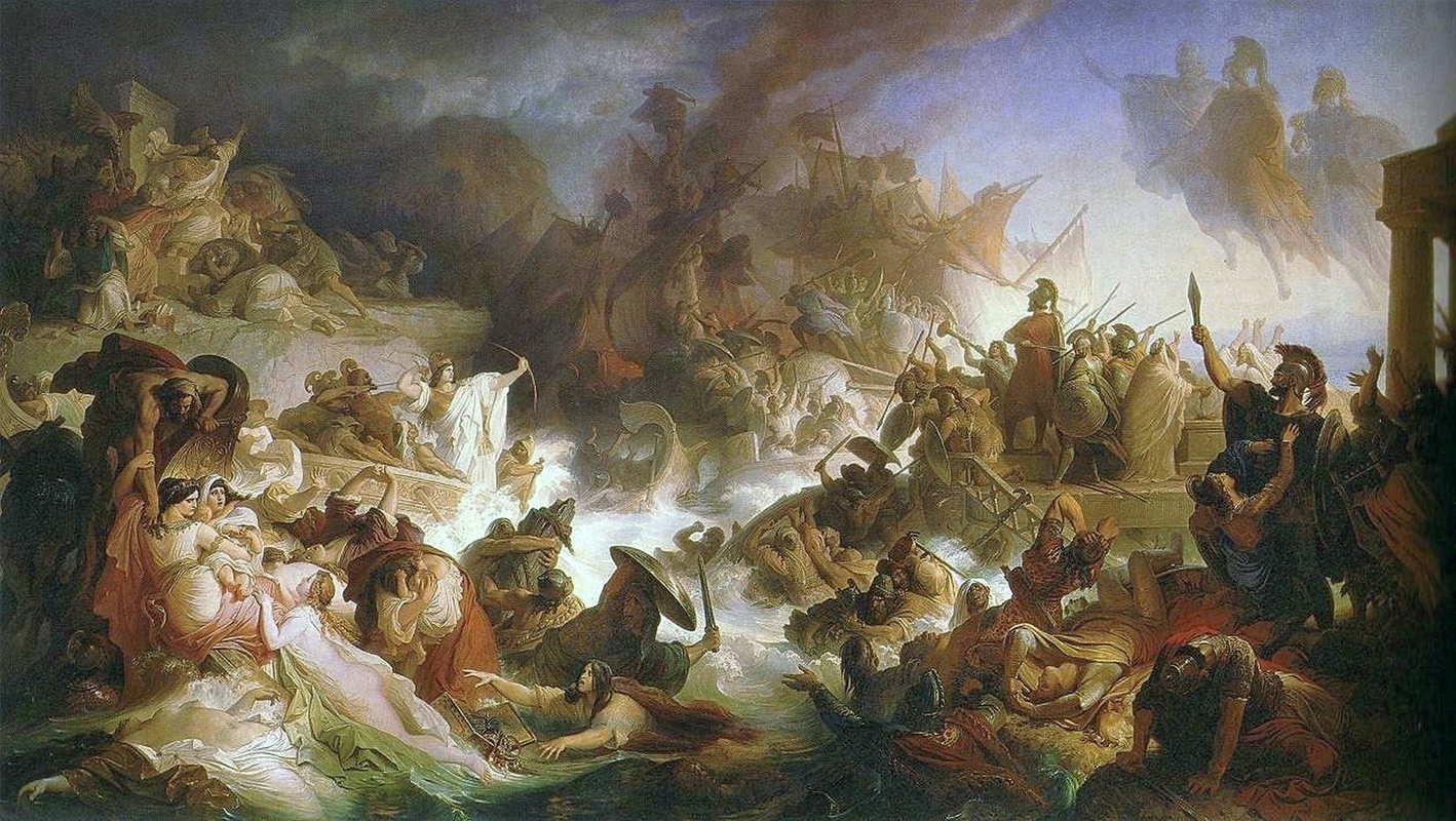 battle of salamis painting