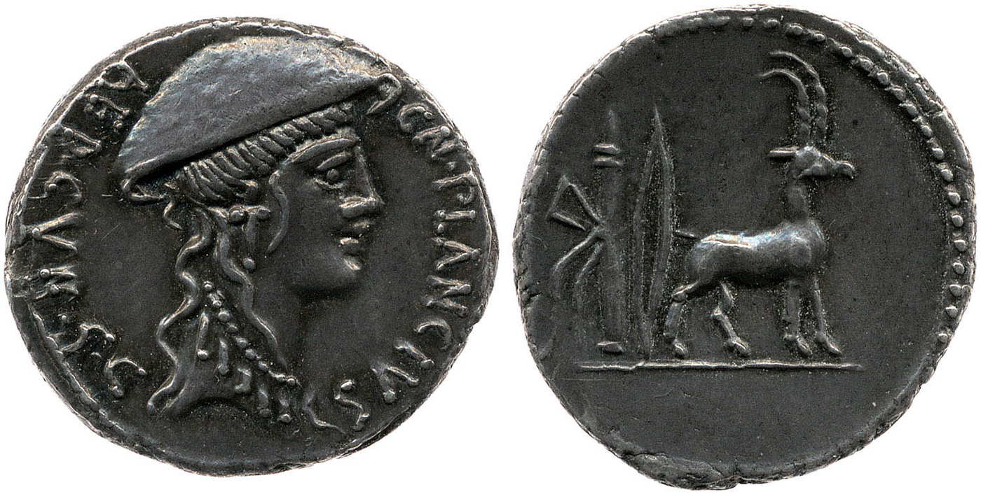 denarius gnaeus plancius