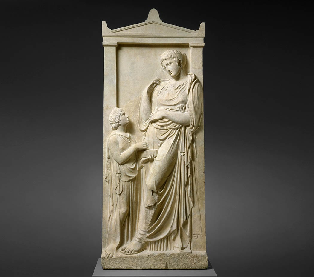 greek attic marble statue