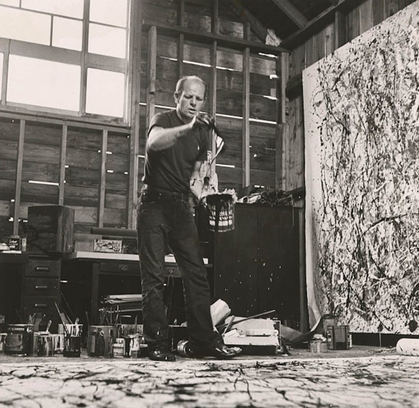 jackson pollock dripping studio