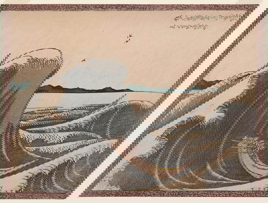 express delivery boats rowing hokusai print