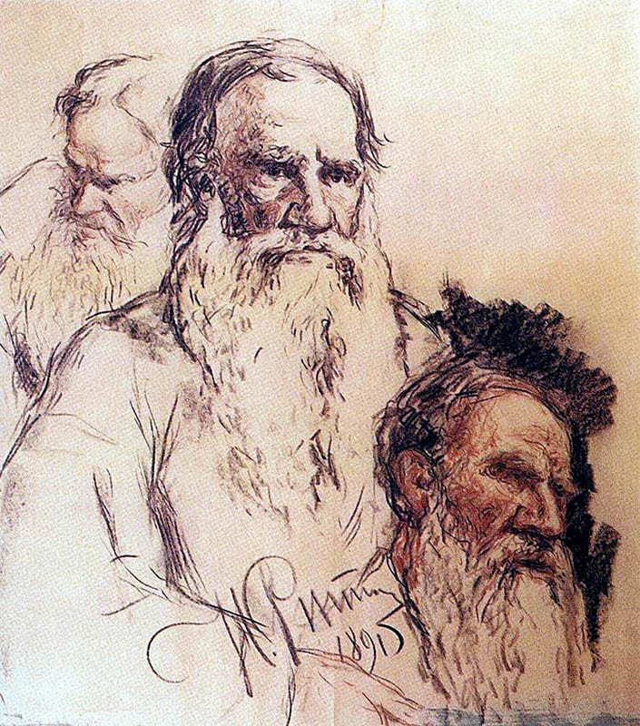 ilya repin leo tolstoy sketches