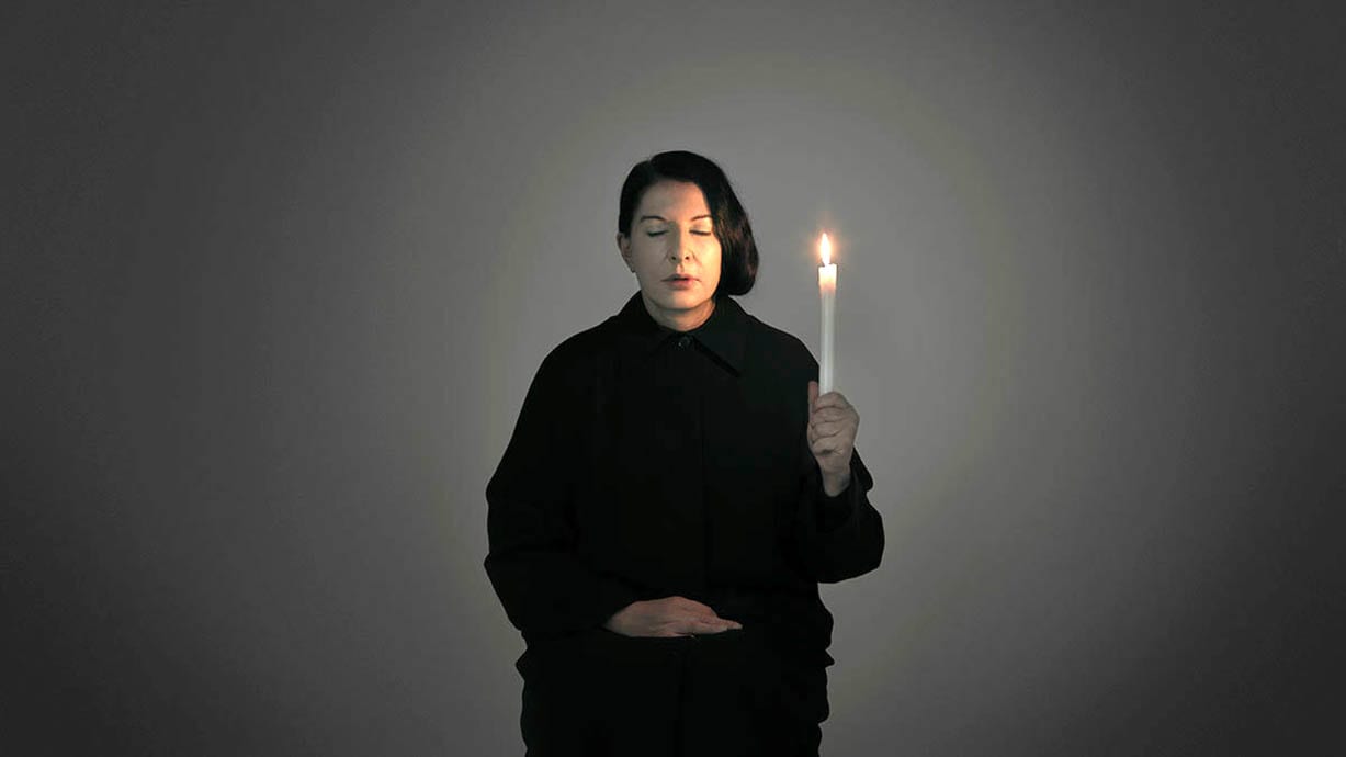 marina abramovic self portrait candle eyes closed