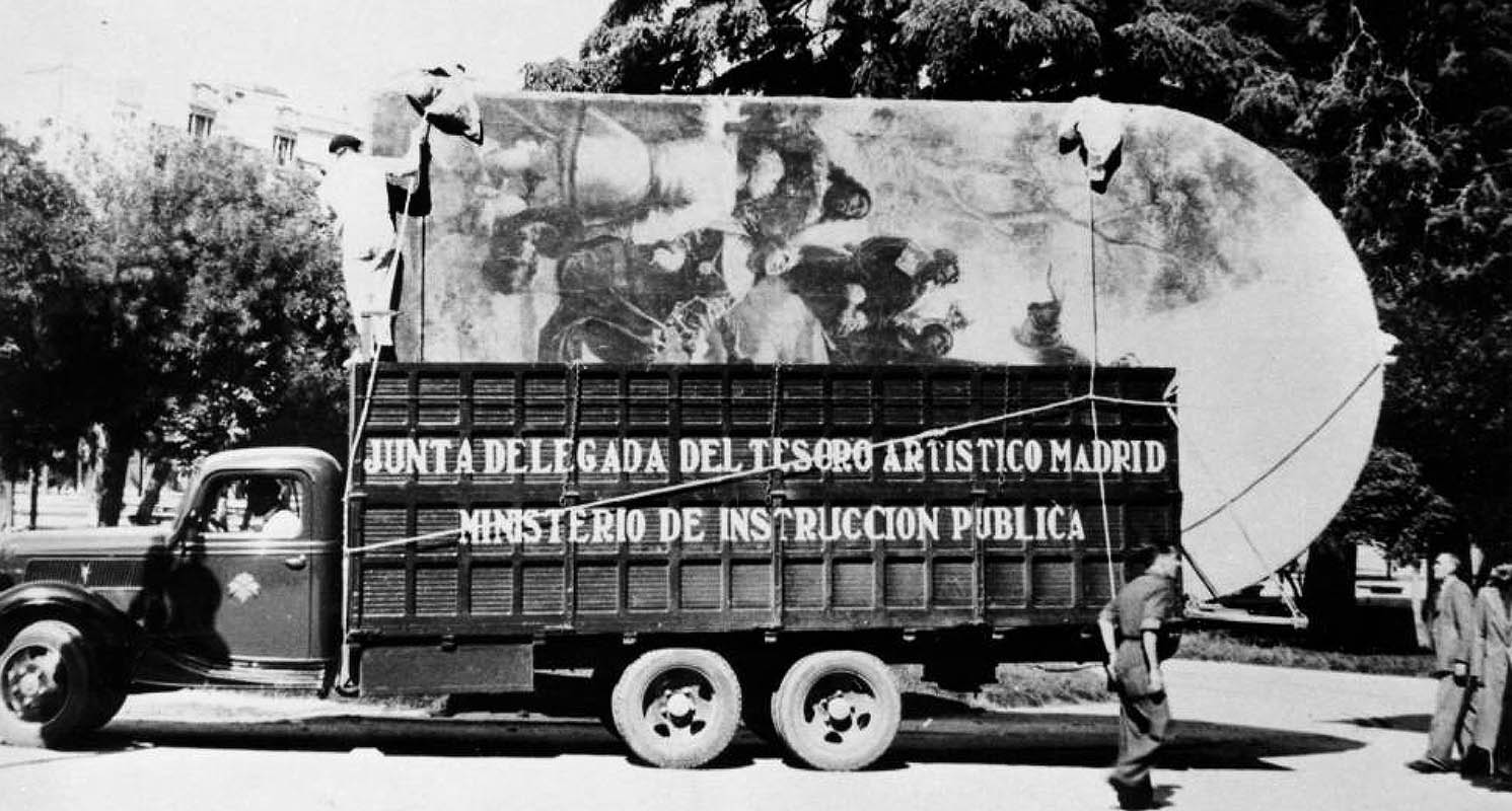 Evacutation art treasures Prado museum lorry 1936 and 1939 Jacques Jaujard