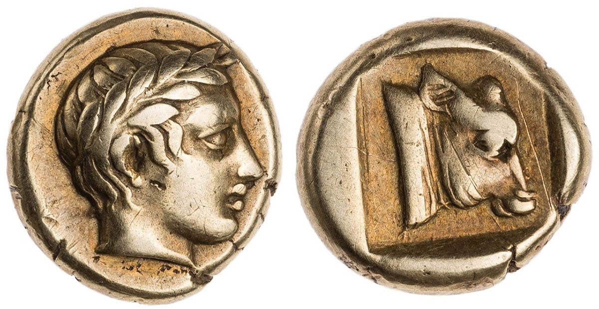 mytilene coin apollo calf
